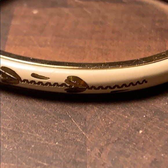 Inlay vintage bracelet w/chain leash - Picture 3 of 8